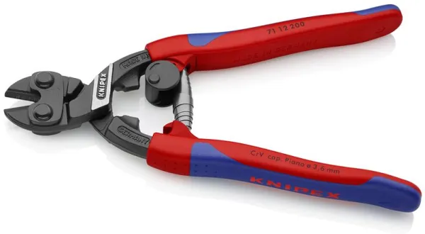 Knipex CoBolt® Kompakt bultsax svart atramentiserad, med smalt flerkomponentshandtag 200 mm