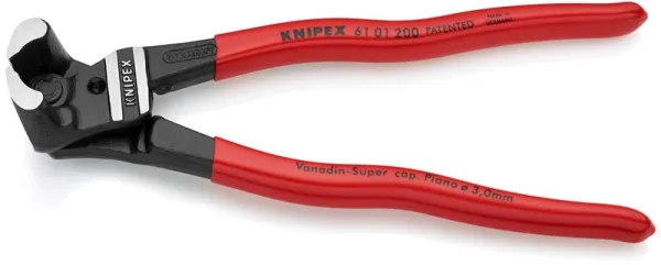 Knipex Bultsax hög hävstång svart atramentiserad, belagd med plast 200 mm